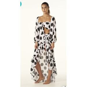 Nwt Praia By Deyanara Duran Polka Dots Pr Odaiba Top Size Large
